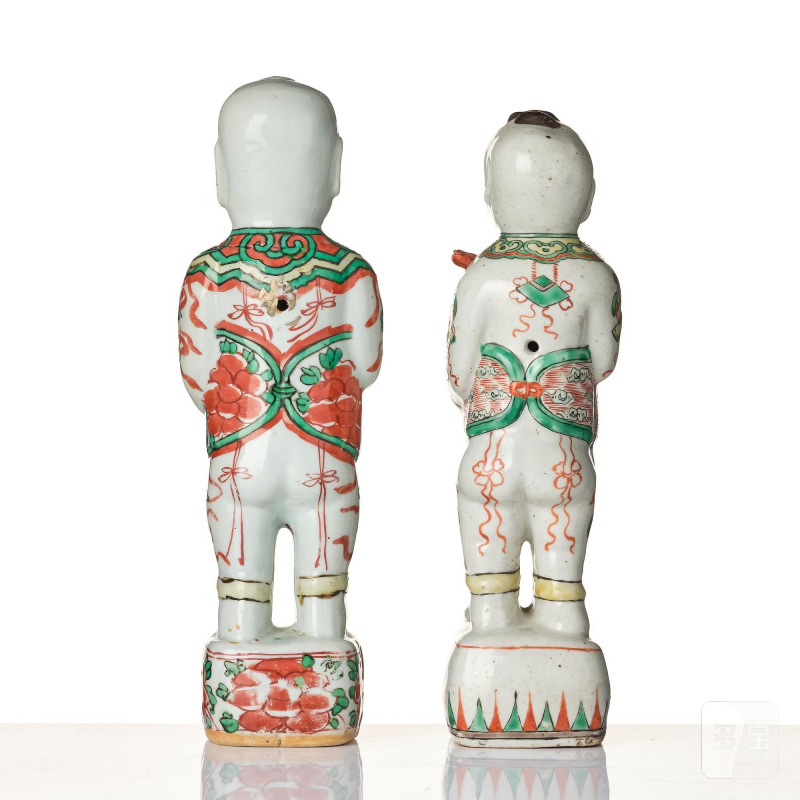 Two famille verte figures of 'boys', - 图4